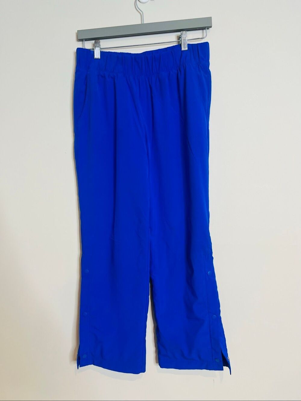 Gap Fit Bristol Blue Insulated Snap Legs Pants Fleece Lined Sz Med Petite